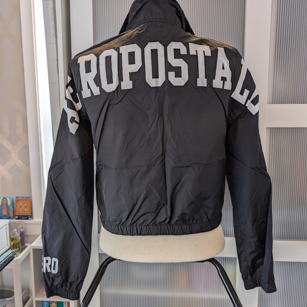 Aeropostale Black Windbreaker Jacket